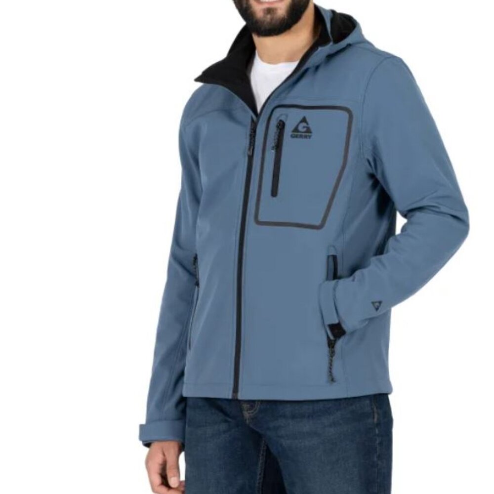 Garry Blue and Black Performance Zip-up Jacket